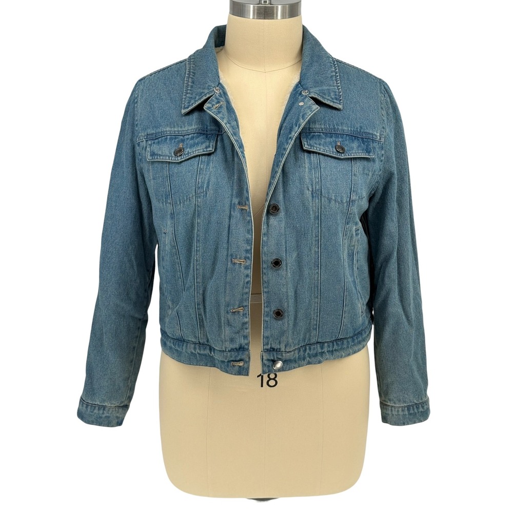 U.S. Polo Assn. Denim Trucker Jacket Blue Sherpa Lined 100% Cotton XXL